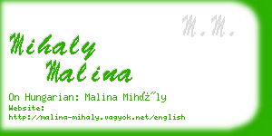 mihaly malina business card
